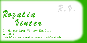 rozalia vinter business card