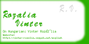 rozalia vinter business card